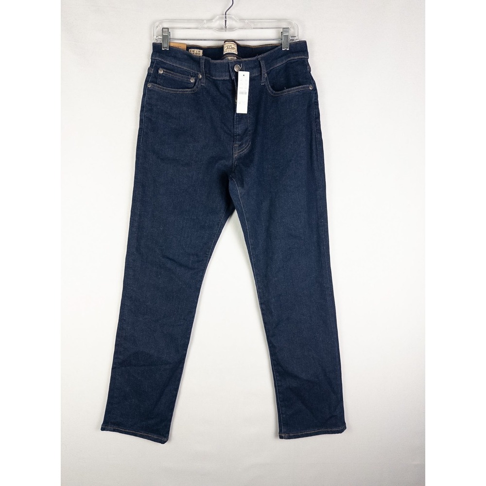 NWT J Crew Jeans 1040‎ Mens 30X30 Dark Wash Straight High Rise Denim Casual